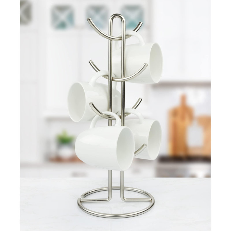Kanhiya Mug Tree, Satin Nickel