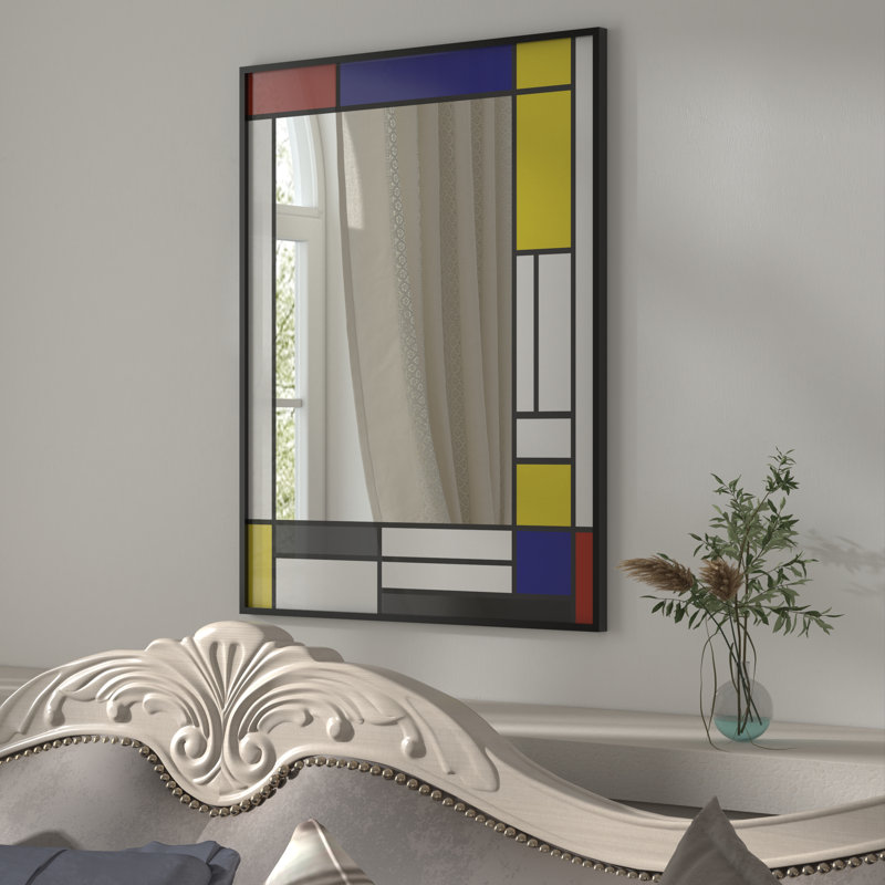 Miroir mural Ebern Designs, 23,7 po x 31,6 po, Coloré