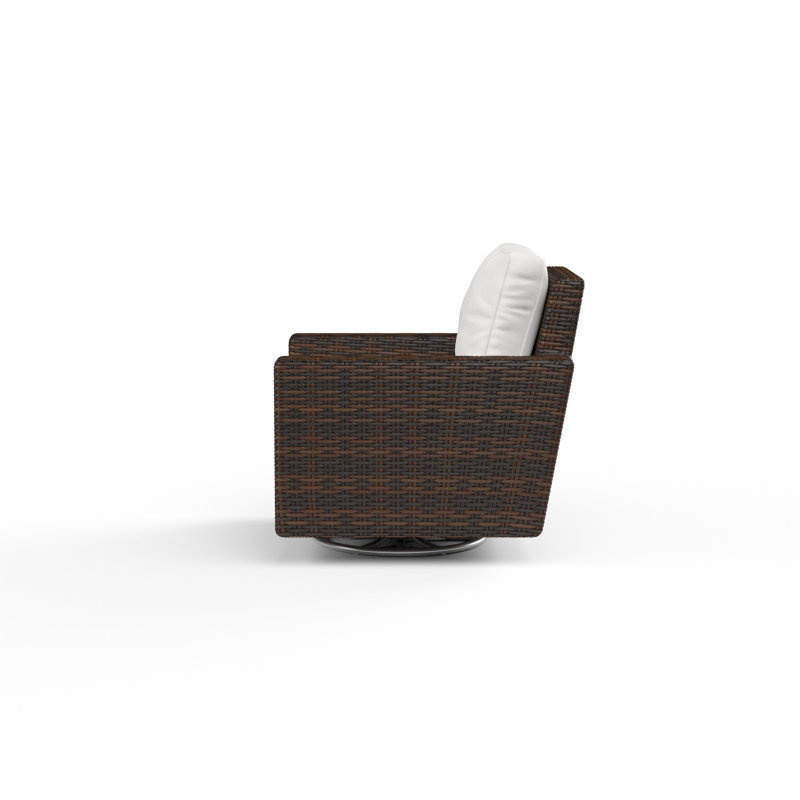 Chaise berçante pivotante avec coussins Sunbrella® Parris, Toile lin Sunbrella®