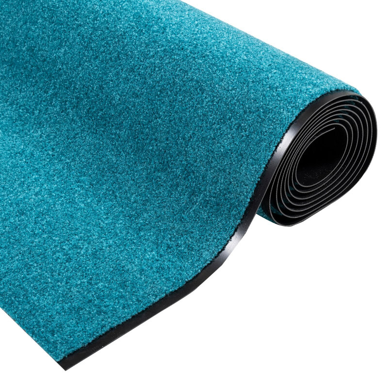 vidaXL Doormat Washable Home Barrier Welcome Rug Multi Sizes Multi Colours, 120cm W x 350 cm L, Cyan