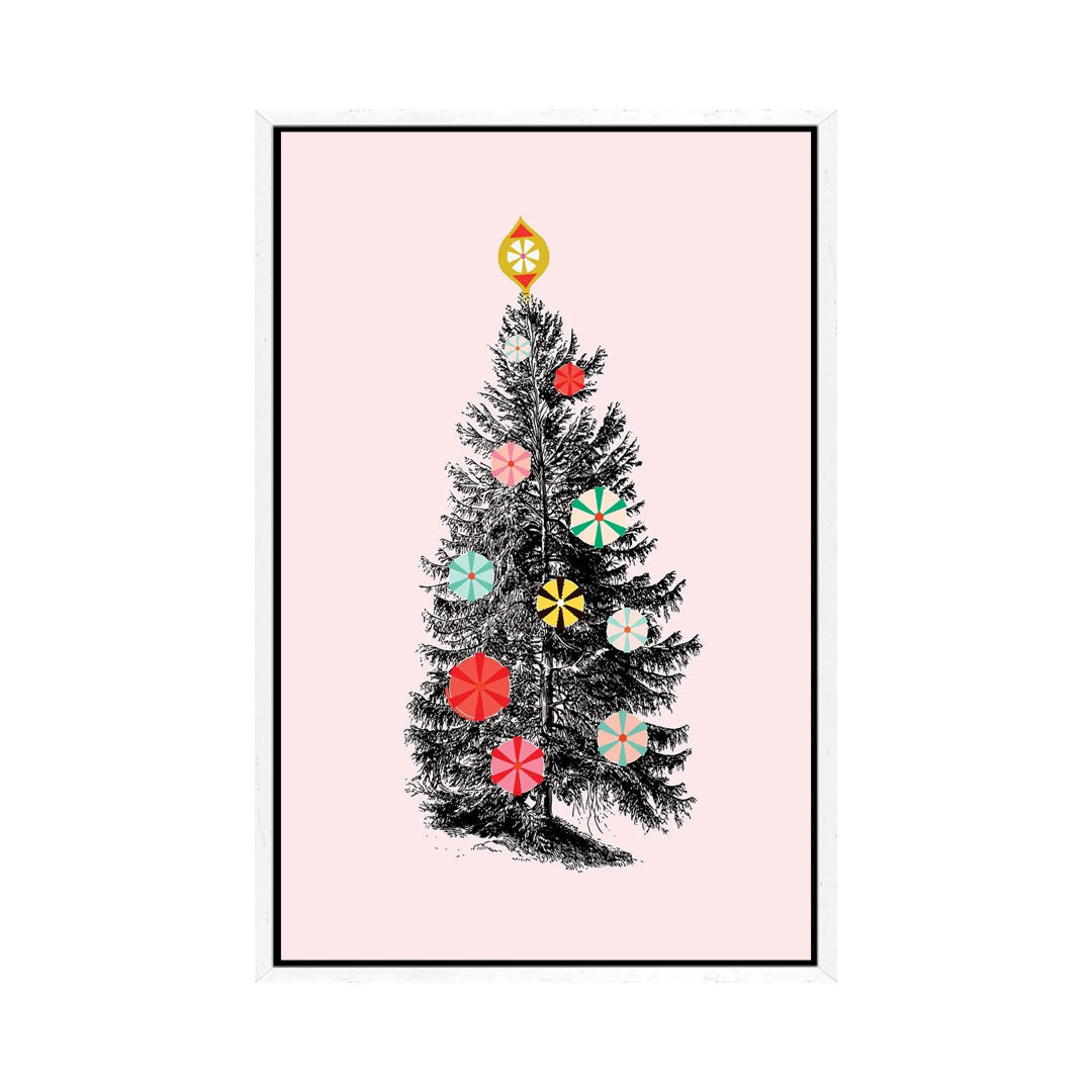 Retro Christmas Tree III von Show Me Mars - Galerie-umwickelte Leinwand Giclée