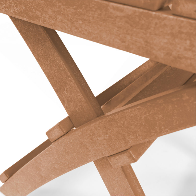 Table d'appoint d'extérieur pliable en teck recyclé toutes saisons Seaview, Teck