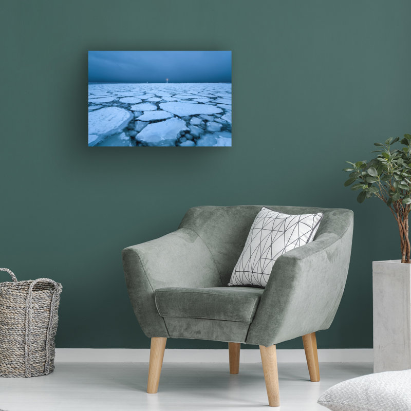 Art sur toile bleu, John, H 12 po x l 19 po