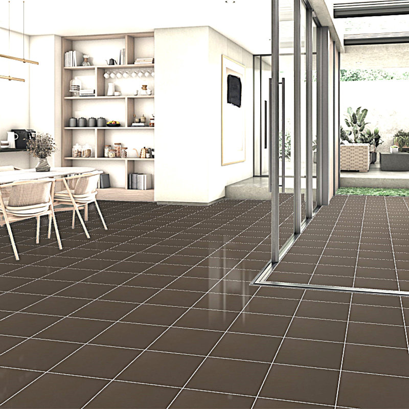 True Story Polished 12'' W x 12'' L Porcelain Throughbody Singular Tile, Chestnut