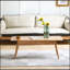 Table basse polyvalente en bois massif avec tablette de rangement pour bureau personnel