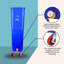 Blue Commercial Beverage Disposal Bin for Event Venues, Bars & Restaurants, Drink Dump Bin with Liquid & Solid Waste Separation, Rolling Beverage Waste Station