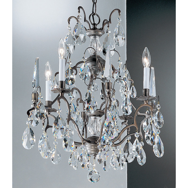 Lustree empire de style bougie 4 lumières Gregor, Crystalique