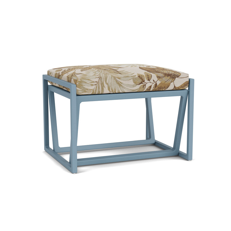Summit Outdoor Ottoman, Stillwater, Botanic Willow