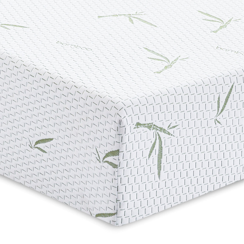 Dual Layer Memory Foam Mattress With Rayon From Bamboo Infused Cover, King, 10"