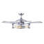 Classic 48" Retractable Blade Ceiling Fan with Light and Remote, Modern Fandelier Ceiling Fan, Patented Design Technology, Stronger Thicker Blades, Chrome-786351114