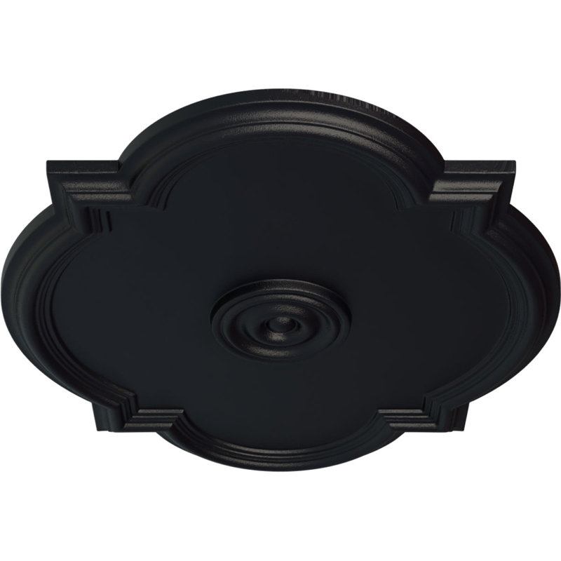 Médaillon Endurathane Attica avec plafond rose, DO 26 po x P 3 3/4 po x P 1 1/2 po (convient aux auvents jusqu'à 4 1/2 po), finition en nuage peinte à la main peinte à la main
