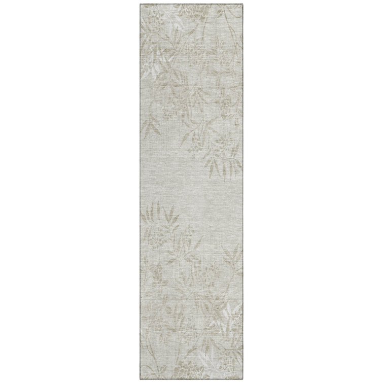 Deivid Washable Floral Indoor / Outdoor Rug