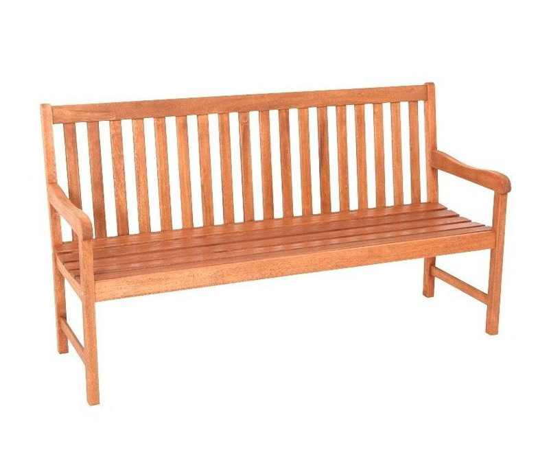 Adabpreet Wood Outdoor Bench, 89cm H x 157cm W x 58cm D