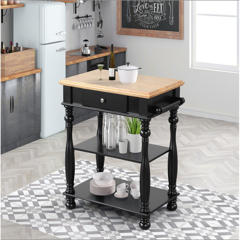 Black Kitchen Island