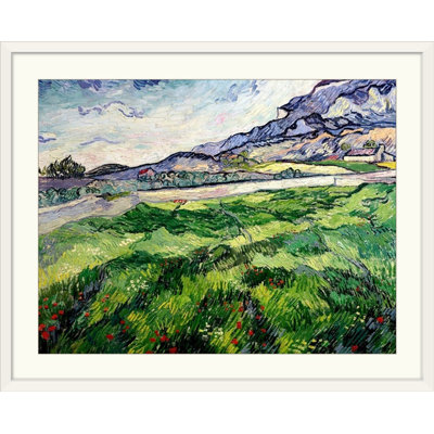 « the green wheatfield derrière the asile, 1889 » par vincent van gogh, reproduction d’art