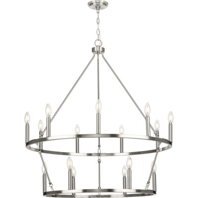 Lustre à 15 lumières de style bougie Nicat