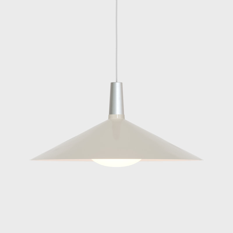 Grand luminaire suspendu en aluminium anodisé, Blanc