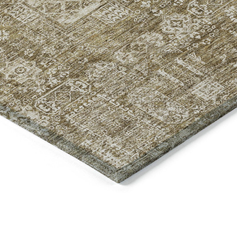 Tapis oriental lavable intérieur beige et ivoire 8 pi x 10 pi