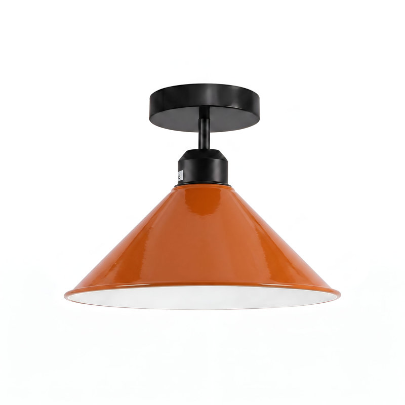 Bustos Semi Flush Mount, Orange