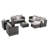 6 Piece Outdoor Conversation Set, Patio Sectional Sofa Set With Cushions And Glass Table-1646833951-1646833944
