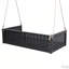 Lit balançoire double en bois massif d'extérieur classique, cadre de balançoire en rotin de jardin avec longues cordes pour la piscine, la cour arrière-129111822