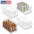 Stackable Fridge Bin with Handles - Kitchen Storage Bin for Cabinets, Pantry, or Fridge