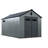 Plexalife 8×12 Large Heavy-Duty Outdoor Resin Storage Shed with Custom-Fit Solar Light Included Windows & Double Doors, Weatherproof & UV-Resistant Garden and Tool Shed with Metal Reinforcement & Ventilation, Light Grey - by a Trusted USA Brand.-123431464