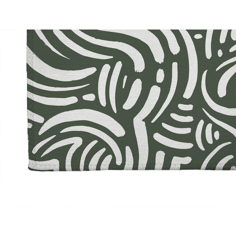 Cozy Swirl Non-Slip Outdoor Rug, Runner 2'6" x 8'