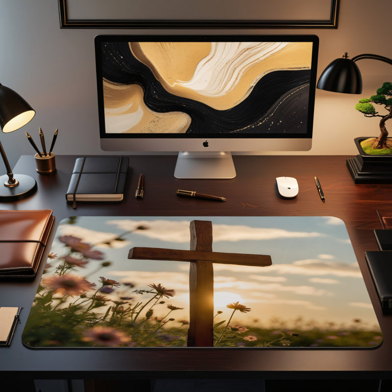 Polyester Desk Pad, 31.5x15.5