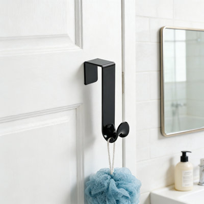 Ensemble de 8 crochets au-dessus de la porte, crochets de porte en plastique durable pour serviettes, manteaux et rangement, convient aux portes intérieures standard