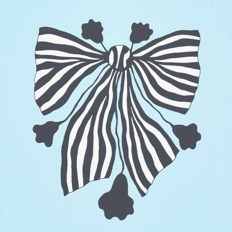 Schumacher x Marian Mcevoy Bow-Wow-Wow Wallpaper, Aqua