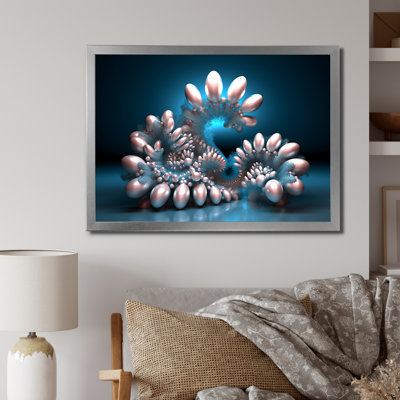 Fractal Universe en bleu futuriste - impression