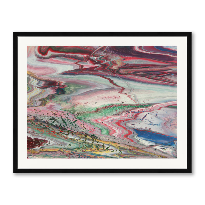 Freanzy par Will Birdwell - Peinture, H 25,25 po x l 31,25 po, Papier avec cadre noir