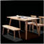 Natural Oak Wood for Dining Bench Table Bench for Living Room