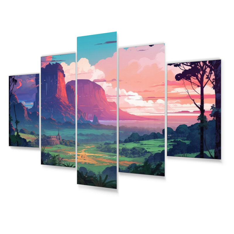 Ensemble de 5 décorations murales