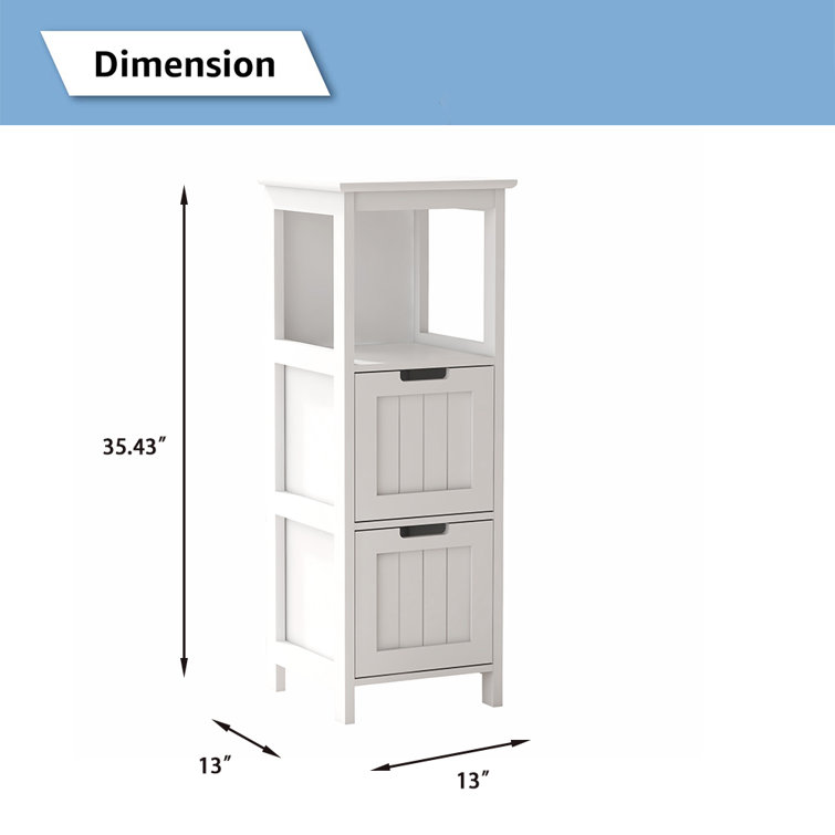 Floor Multifunction Bathroom Storage Organizer Rack with 2 Drawers