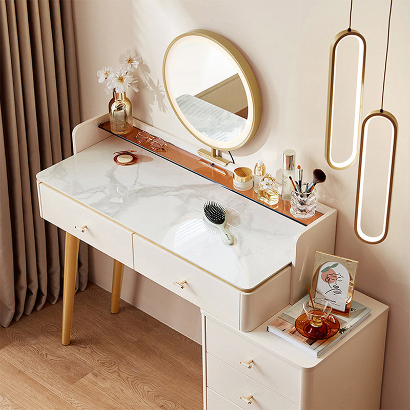 Makeup Vanity with Light mirror,5 drawers