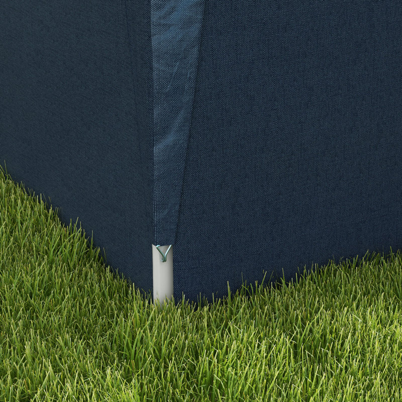 Tente à auvent escamotable de 10 pi x 19,5 pi Outsunny avec parois latérales, grande tente de réception réglable en hauteur UPF 30+ avec sacs de poids pour les jambes et sac de transport à roulettes pour le jardin, le patio et le brun