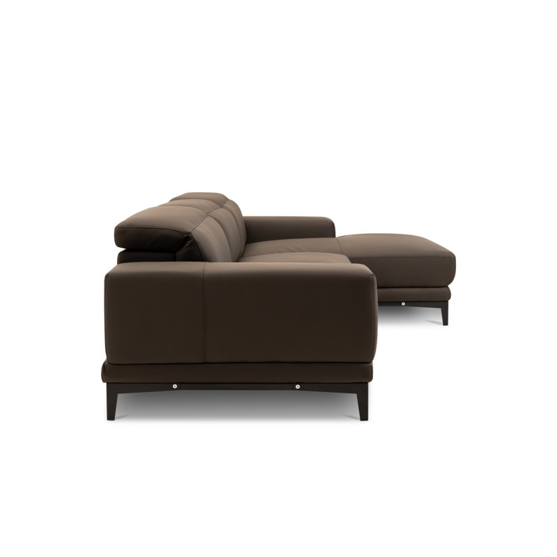 Canapé modulaire en cuir Ferrera, Orienté à droite