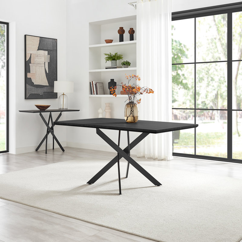 Aminata Veneer & Metal Round Dining Table With Ophelia Fabric Chairs - Modern Statement Design, Cream, 6