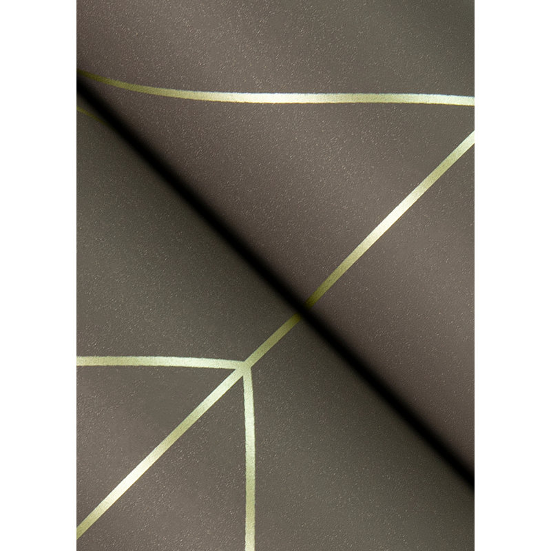 Hannah Geometric Wallpaper Roll, Chocolate