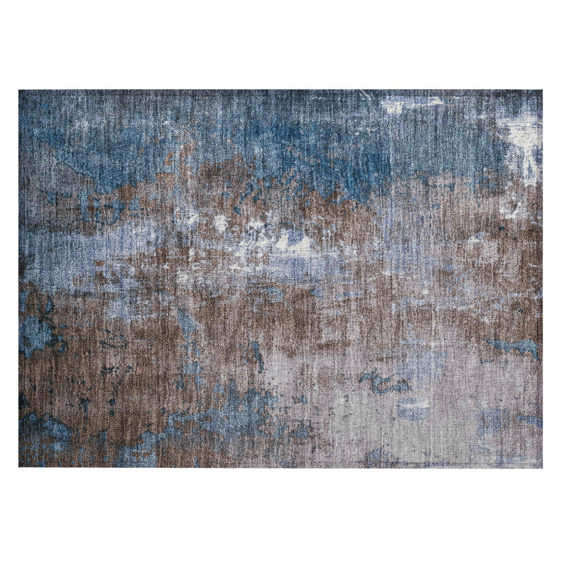Machine Washable Indoor/Outdoor Xhevrie Brown Rug, Rectangle 1'8" x 2'6"