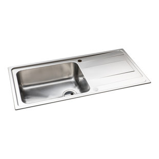 Abode Designs Ixis 500mm W Single Bowl Stainless Steel Drop-In Kitchen Sink with 2 Faucet Holes