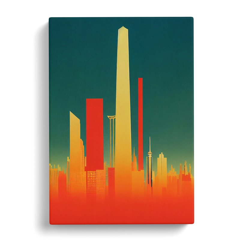 A Splendid City Skyline - Print, Wrapped Canvas, 50cm H x 35cm W x 3cm D, No Matte