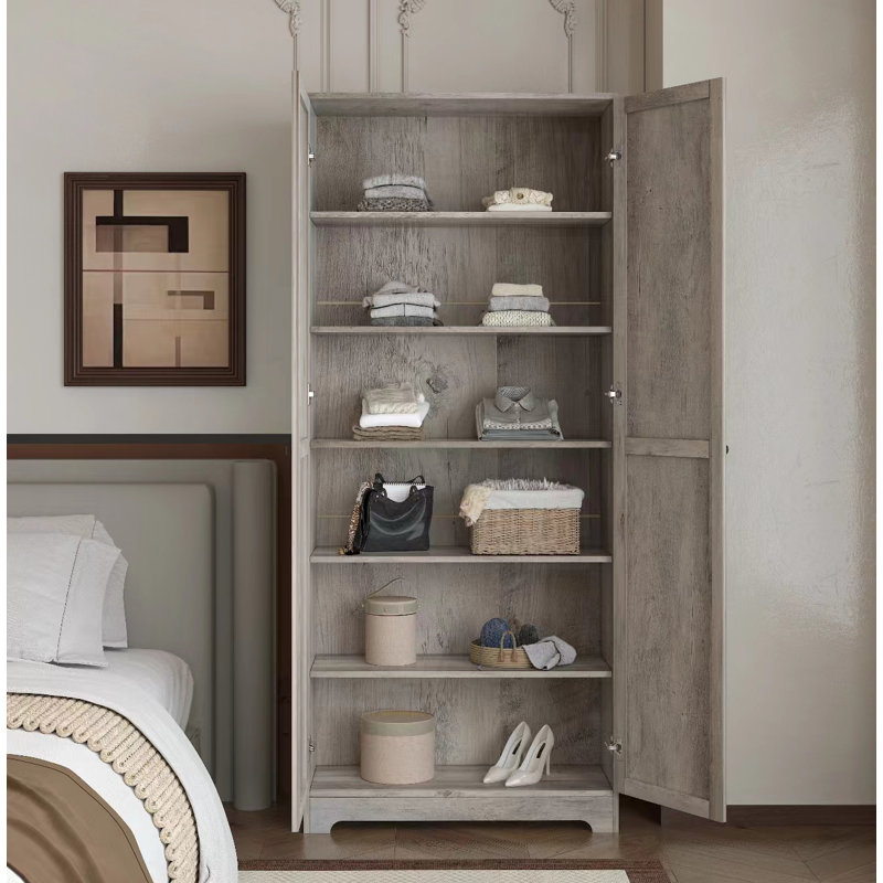 Armoire de rangement à cinq niveaux Soheila, Gris