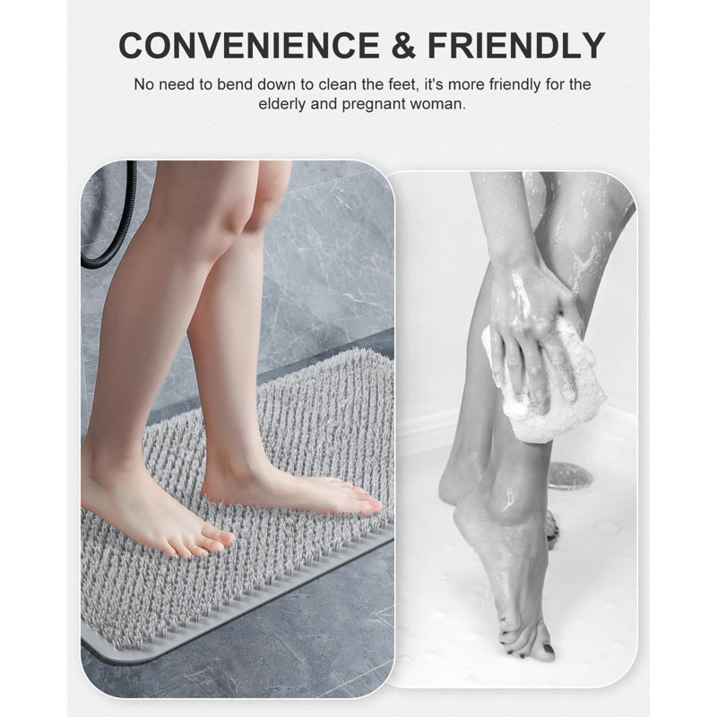 Tapis de bain antidérapant et antidérapant: tapis de salle de bain robuste et doux de 25,6 x 13,4 pouces