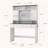 Farmhouse Dressing Table with Lighted Mirror and Storage