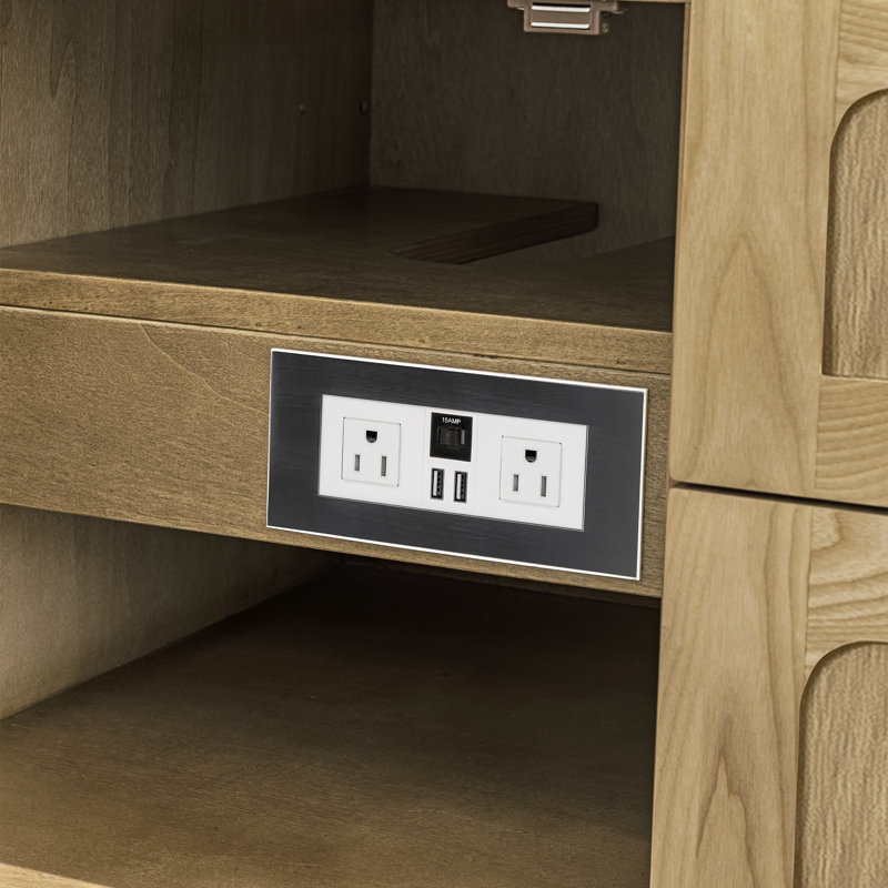 Laurent 48" Single Vanity, Light Natural Oak W/FreePower Wireless Charger, Light Natural Oak, Tajnar Eclos