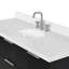 Meuble-lavabo mural simple 60 po avec comptoir à quartz blanc Carrara de 1,5 po Mulloy-460259390-460259391
