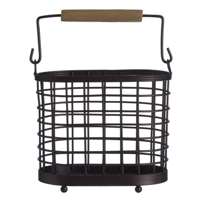 Metal Round Utensil Crock